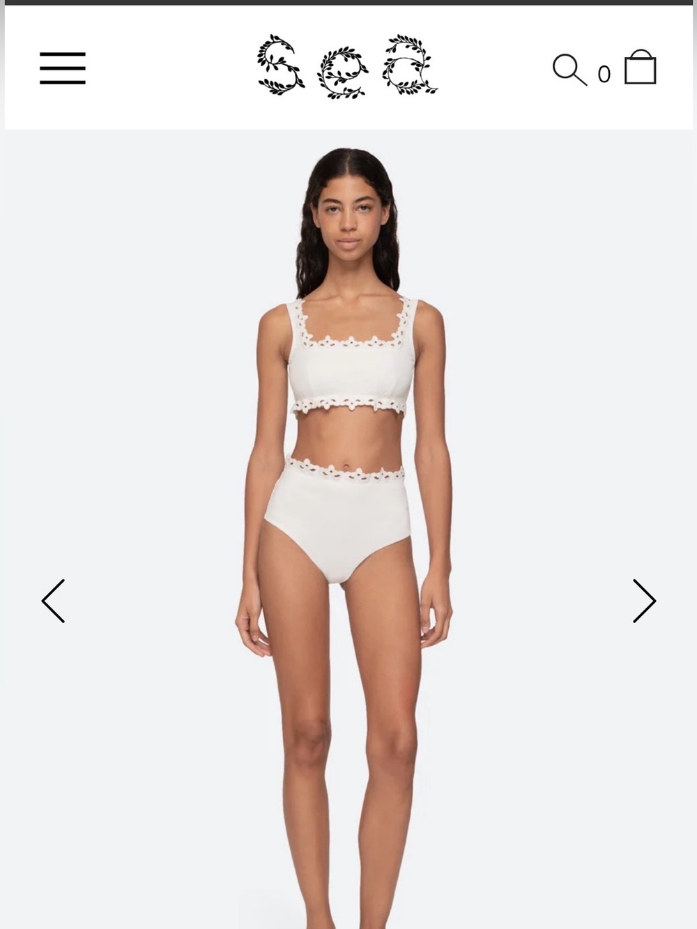 Sea Leila Scalloped Eyelet Bikini Set (sold out online)